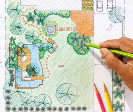 Sketch of Landscape Design in Bethesda, MD